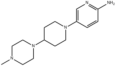 2-Pyridinamine, 5-[4-(4-methyl-1-piperazinyl)-1-piperidinyl]- Structure