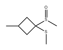 Cyclobutane, 3-methyl-1-(methylsulfinyl)-1-(methylthio)- Structure