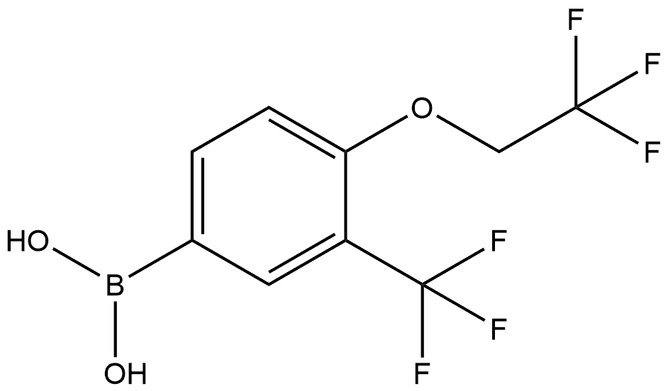 B-[4-(2,2,2-Trifluoroethoxy)-3-(trifluoromethyl)phenyl]boronic acid Structure