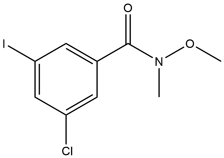 Benzamide, 3-chloro-5-iodo-N-methoxy-N-methyl- Structure