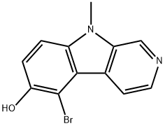 5-Bromo-9-methyl-β-carbolin-6-ol 구조식 이미지