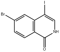 6-bromo-4-iodo-1,2-dihydroisoquinolin-1-one Structure