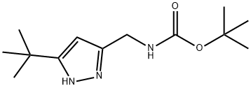 Carbamic acid, N-[[5-(1,1-dimethylethyl)-1H-pyrazol-3-yl]methyl]-, 1,1-dimethylethyl ester Structure