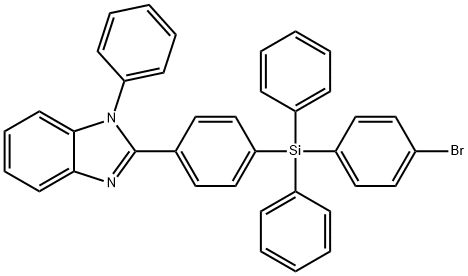 1H-Benzimidazole, 2-[4-[(4-bromophenyl)diphenylsilyl]phenyl]-1-phenyl- Structure