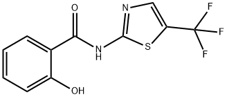 Benzamide, 2-hydroxy-N-[5-(trifluoromethyl)-2-thiazolyl]- Structure