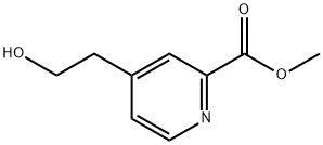 2-Pyridinecarboxylic acid, 4-(2-hydroxyethyl)-, methyl ester 구조식 이미지