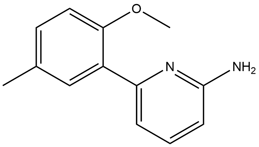 6-(2-Methoxy-5-methylphenyl)-2-pyridinamine 구조식 이미지