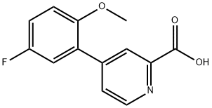 4-(5-Fluoro-2-methoxyphenyl)picolinic acid Structure