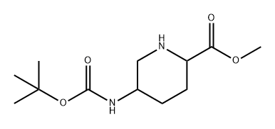 2-Piperidinecarboxylic acid, 5-[[(1,1-dimethylethoxy)carbonyl]amino]-, methyl ester Structure