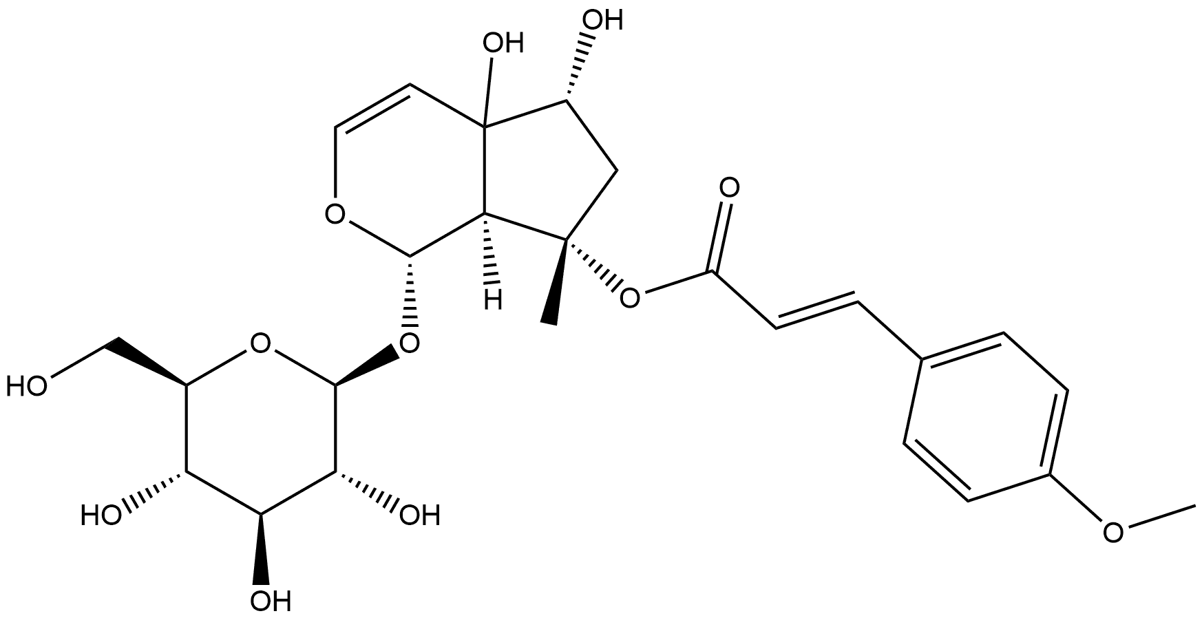 8-(O-Methyl-p-cumaroyl)-Harpagide 구조식 이미지