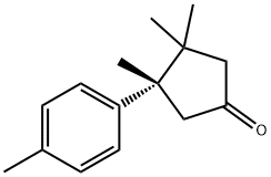 Cyclopentanone, 3,3,4-trimethyl-4-(4-methylphenyl)-, (4S)- Structure