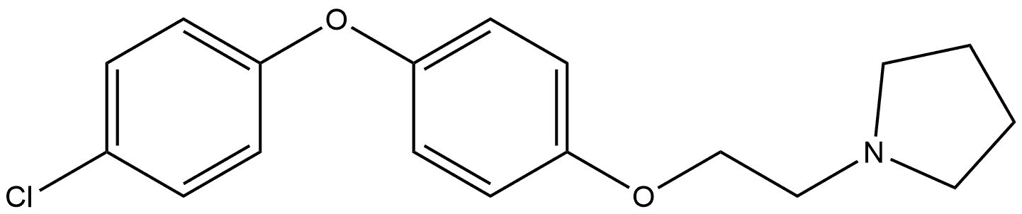 1-[2-[4-(4-Chlorophenoxy)phenoxy]ethyl]pyrrolidine Structure