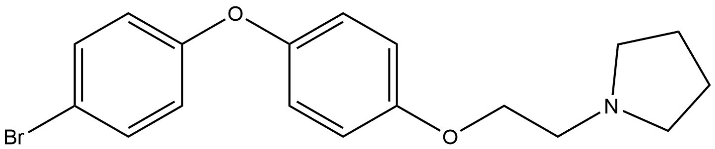 1-[2-[4-(4-Bromophenoxy)phenoxy]ethyl]pyrrolidine Structure