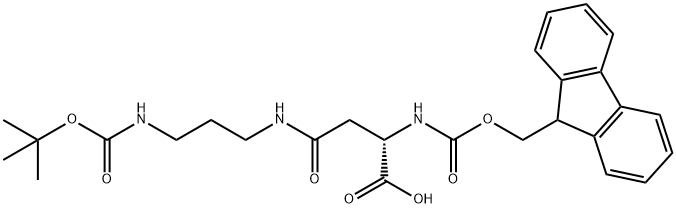 12-Oxa-2,6,10-triazatetradecanoic acid, 3-carboxy-13,13-dimethyl-5,11-dioxo-, 1-(9H-fluoren-9-ylmethyl) ester, (3S)- Structure