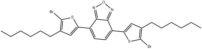 4,7-bis(5-bromo-4-hexyl-2-thienyl)-2,1,3-benzoxadiazole Structure