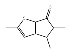 6H-Cyclopenta[b]thiophen-6-one, 4,5-dihydro-2,4,5-trimethyl- 구조식 이미지