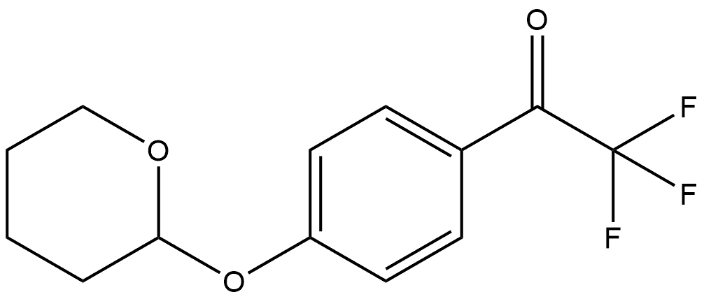 2,2,2-Trifluoro-1-(4-((tetrahydro-2H-pyran-2-yl)oxy)phenyl)ethanone Structure