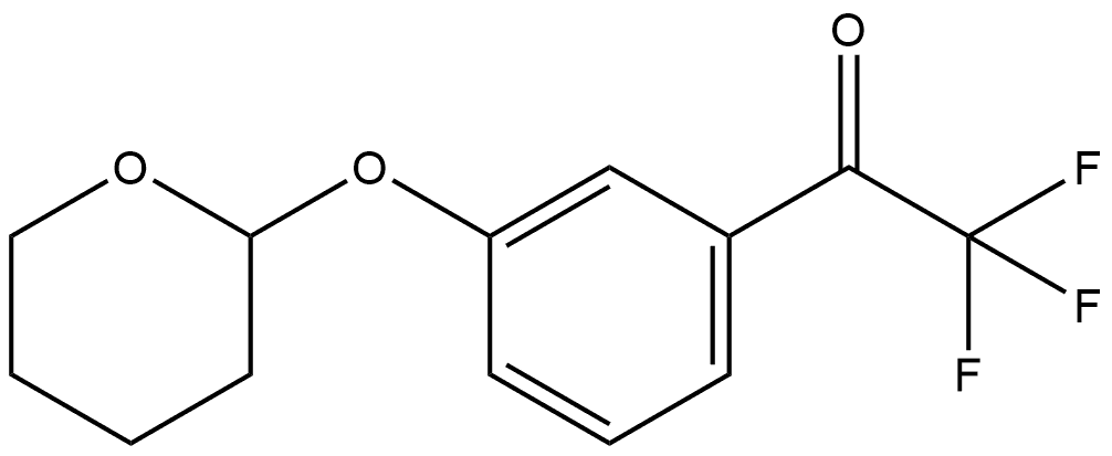 2,2,2-Trifluoro-1-(3-((tetrahydro-2H-pyran-2-yl)oxy)phenyl)ethanone Structure