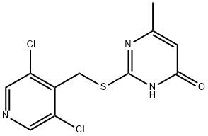 4(3H)-Pyrimidinone, 2-[[(3,5-dichloro-4-pyridinyl)methyl]thio]-6-methyl- 구조식 이미지