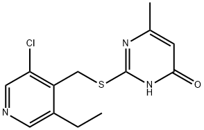4(3H)-Pyrimidinone, 2-[[(3-chloro-5-ethyl-4-pyridinyl)methyl]thio]-6-methyl- Structure