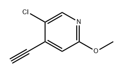 Pyridine, 5-chloro-4-ethynyl-2-methoxy- Structure