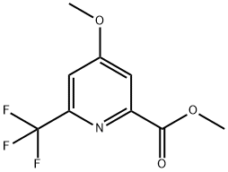 2-Pyridinecarboxylic acid, 4-methoxy-6-(trifluoromethyl)-, methyl ester Structure
