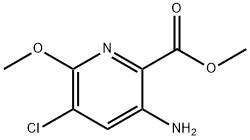 2-Pyridinecarboxylic acid, 3-amino-5-chloro-6-methoxy-, methyl ester 구조식 이미지