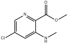 2-Pyridinecarboxylic acid, 5-chloro-3-(methylamino)-, methyl ester Structure