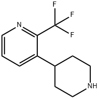 Pyridine, 3-(4-piperidinyl)-2-(trifluoromethyl)- Structure