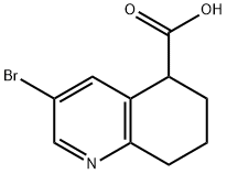 5-Quinolinecarboxylic acid, 3-bromo-5,6,7,8-tetrahydro- Structure