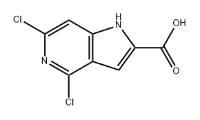 1H-Pyrrolo[3,2-c]pyridine-2-carboxylic acid, 4,6-dichloro- 구조식 이미지