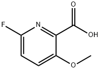 2-Pyridinecarboxylic acid, 6-fluoro-3-methoxy- Structure