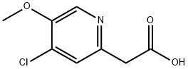 4-Chloro-5-methoxypyridine-2-acetic acid Structure