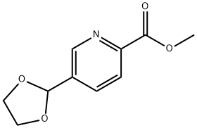 METHYL 5-(1,3-DIOXOLAN-2-YL)PYRIDINE-2-CARBOXYLATE 구조식 이미지