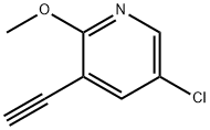 5-chloro-3-ethynyl-2-methoxypyridine Structure