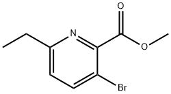 2-Pyridinecarboxylic acid, 3-bromo-6-ethyl-, methyl ester Structure