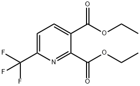 2,3-Pyridinedicarboxylic acid, 6-(trifluoromethyl)-, 2,3-diethyl ester Structure
