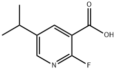 3-Pyridinecarboxylic acid, 2-fluoro-5-(1-methylethyl)- Structure