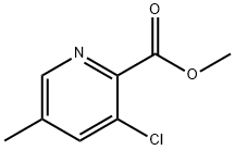 2-Pyridinecarboxylic acid, 3-chloro-5-methyl-, methyl ester Structure