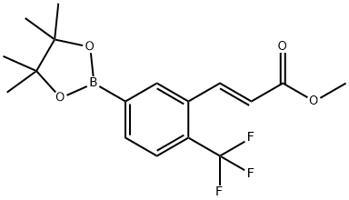 (E)-Methyl 3-(5-(4,4,5,5-tetramethyl-1,3,2-dioxaborolan-2-yl)-2-(trifluoromethyl)phenyl)acrylate Structure