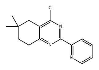 Quinazoline, 4-chloro-5,6,7,8-tetrahydro-6,6-dimethyl-2-(2-pyridinyl)- Structure