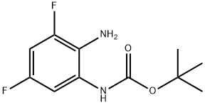 Carbamic acid, N-(2-amino-3,5-difluorophenyl)-, 1,1-dimethylethyl ester Structure