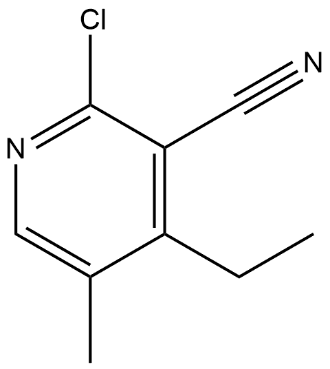 2-Chloro-4-ethyl-5-methyl-3-pyridinecarbonitrile Structure