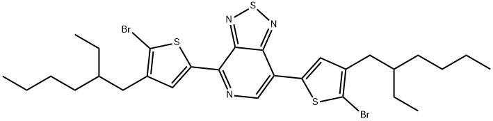 4,7-Bis[5-bromo-4-(2-ethylhexyl)-2-thienyl][1,2,5]thiadiazolo[3,4-c]pyridine Structure