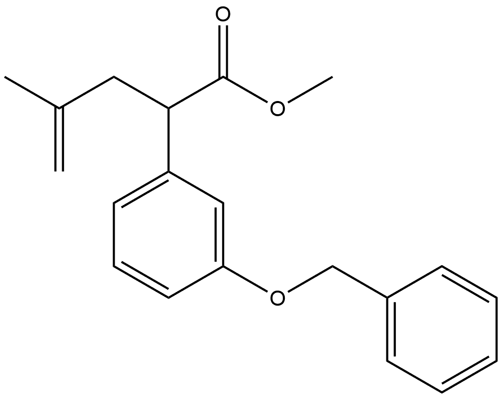 Benzeneacetic acid, α-(2-methyl-2-propen-1-yl)-3-(phenylmethoxy)-, methyl ester 구조식 이미지