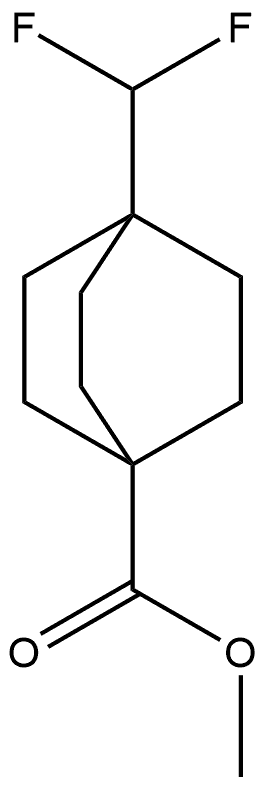 Bicyclo[2.2.2]octane-1-carboxylic acid, 4-(difluoromethyl)-, methyl ester Structure