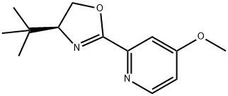 Pyridine, 2-[(4S)-4-(1,1-dimethylethyl)-4,5-dihydro-2-oxazolyl]-4-methoxy- Structure
