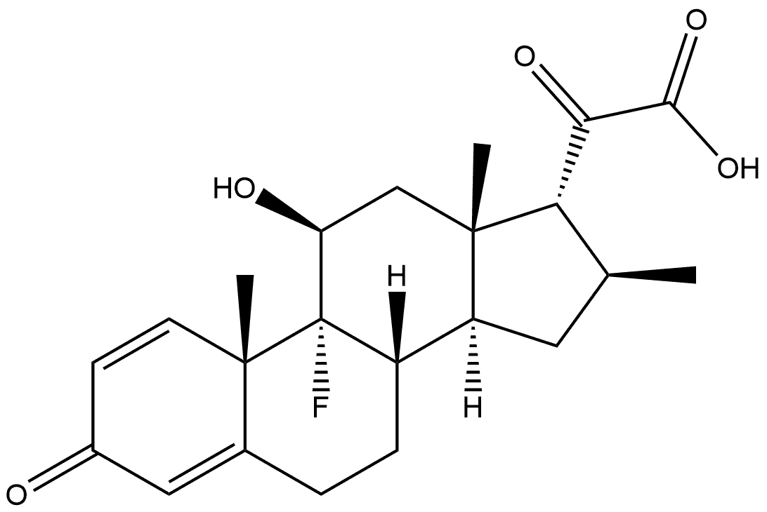 Betamethasone Impurity 2 (Betamethasone 17beta -H-17-Ketoacid) Structure