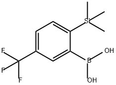 Boronic acid, B-[5-(trifluoromethyl)-2-(trimethylsilyl)phenyl]- Structure