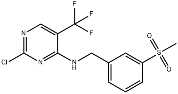 2-CHLORO-N-[[3-(METHYLSULFONYL)PHENYL]METHYL]-5-(TRFLUOROMETHYL)-4-PYRIDINAMINE Structure